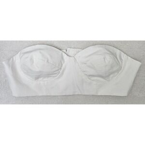 *NEW* Anthropologie White Strapless Tube Top Size Large Forever That‎ Girl *Read